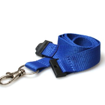 20mm Lanyard with Safety Breakaway & Trigger Clip (Royal Blue)