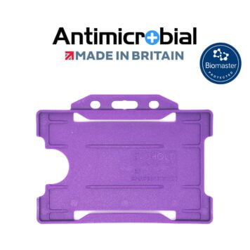 Antimicrobial Purple Rigid Plastic ID Holder