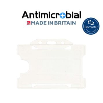 Antimicrobial White Rigid Plastic ID Holder