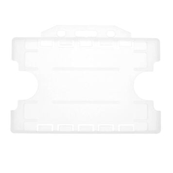 Double / Dual Sided Rigid Plastic ID Holders (Horizontal / Landscape) (Clear)