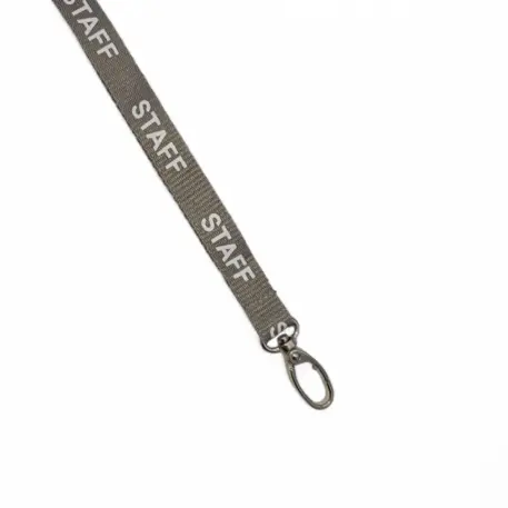 15mm Grey Staff Lanyards with Breakaway & Metal Lobster Clip