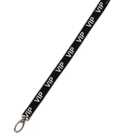 Black VIP Lanyard with Metal Clip