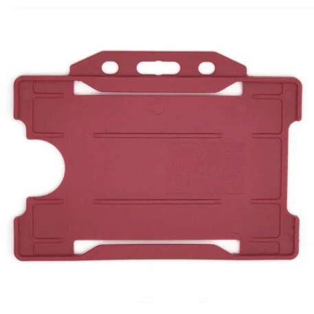 Magenta ID Card Holder Single-Sided Rigid Plastic (Horizontal / Landscape)