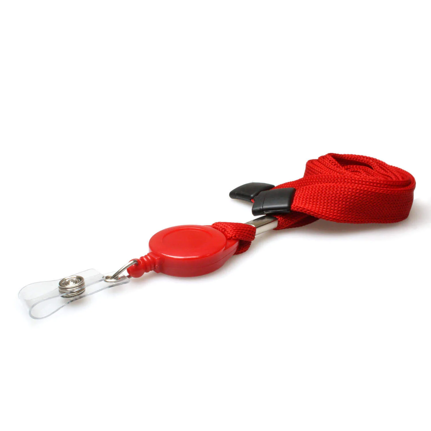 Red Retractable Lanyard with Badge Reel - The Lanyard Shop