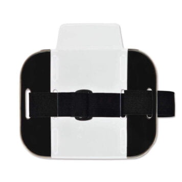 Black Security Badge Holder - Armband Adjustable - The Lanyard Shop