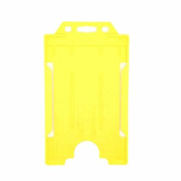 Yellow ID Card Holder Single-Sided Rigid Plastic (Vertical/Portrait)