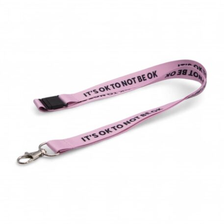 Pink It’s Ok to Not Be Ok Lanyard 20mm