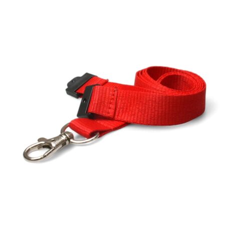 20mm Lanyard with Safety Breakaway & Trigger Clip (Red)