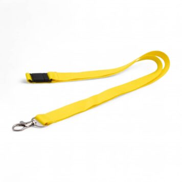 20mm Lanyard with Safety Breakaway & Trigger Clip (Yellow)