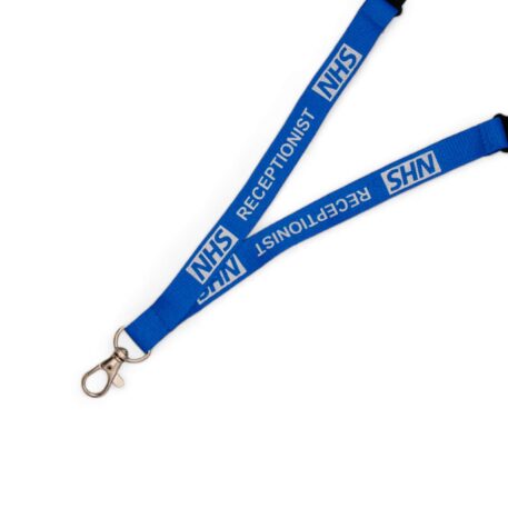 15mm NHS Receptionist Lanyard with Double Breakaway & Metal Trigger Clip