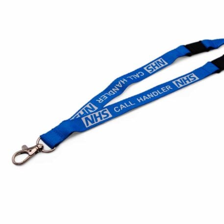 15mm NHS Call Handler Lanyard with Double Breakaway & Metal Trigger Clip