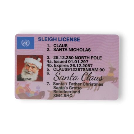 Christmas Novelty Santa Claus ID Card – Sleigh Driving Licence