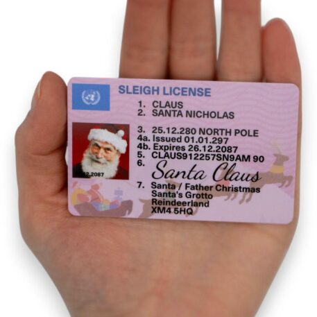 Christmas Novelty Santa Claus ID Card – Sleigh Driving Licence