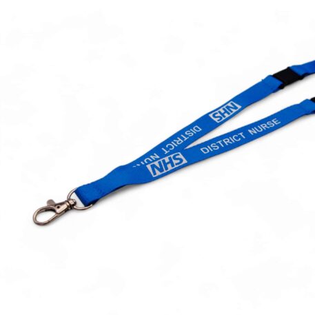 15mm NHS District Nurse Lanyard with Double Breakaway & Metal Trigger Clip